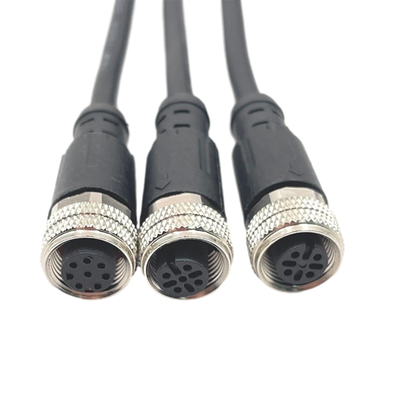 Maschio impermeabile degli assemblaggi cavi M12 alla femmina con 4 il Pin 8 Pin Connector