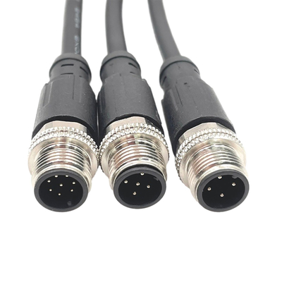 Maschio impermeabile degli assemblaggi cavi M12 alla femmina con 4 il Pin 8 Pin Connector