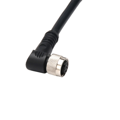 Il cavo di cavo elettrico ad angolo retto con IP67 impermeabilizza M12 2 il Pin 4 Pin Connector di Pin 3