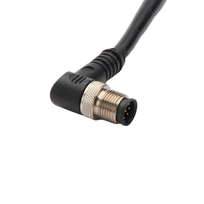 Il cavo di cavo elettrico ad angolo retto con IP67 impermeabilizza M12 2 il Pin 4 Pin Connector di Pin 3