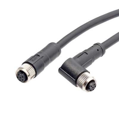 IP67 il connettore impermeabile del cavo M8 cabla 5 Pin Female Molding Shield il rivestimento di PVC che cabla il motorino elettrico della bici