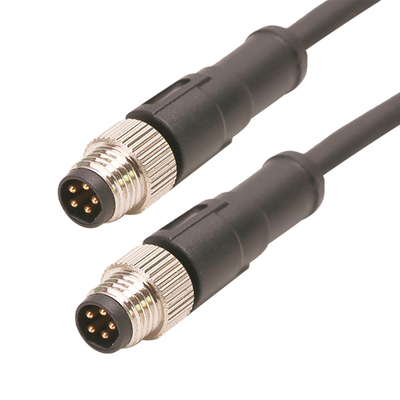 IP67 il connettore impermeabile del cavo M8 cabla 5 Pin Female Molding Shield il rivestimento di PVC che cabla il motorino elettrico della bici