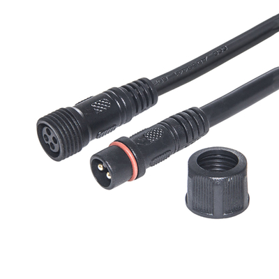 Maschio impermeabile nero del cavo elettrico di colore M14 M21 al rivestimento di PVC femminile