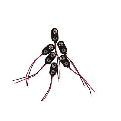 15cm 2 Pin Cable Wire Assemblies, spedente e trattante il tipo improvviso della clip della batteria dei cablaggi del cavo del connettore