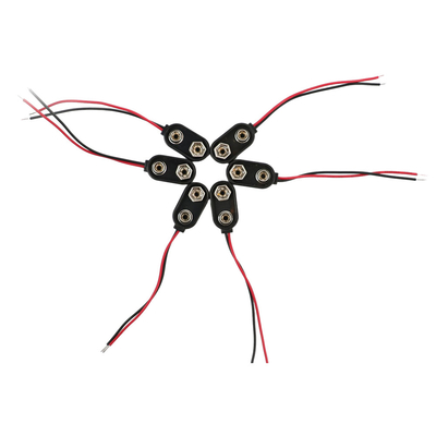 15cm 2 Pin Cable Wire Assemblies, spedente e trattante il tipo improvviso della clip della batteria dei cablaggi del cavo del connettore