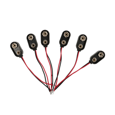15cm 2 Pin Cable Wire Assemblies, spedente e trattante il tipo improvviso della clip della batteria dei cablaggi del cavo del connettore