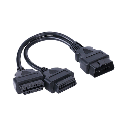 2 in 1 maschio del cablaggio 16pins del cavo dell'automobile di Overmolded al tipo femminile del separatore di 2 Y