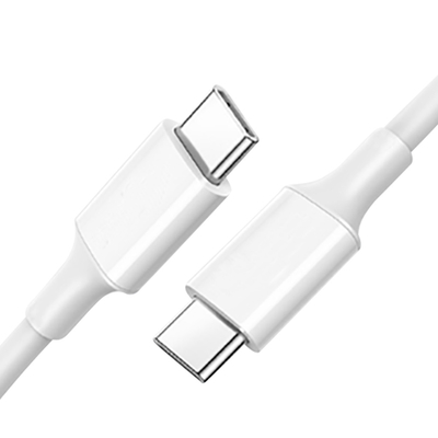 Colore bianco USB C - cavo veloce della tassa di C con il rivestimento di PVC 20V 3A 60W