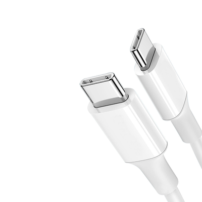 Colore bianco USB C - cavo veloce della tassa di C con il rivestimento di PVC 20V 3A 60W