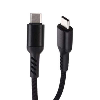 colore nero intrecciato di nylon del cavo di USB C di lunghezza di 3Ft per la compressa del computer portatile
