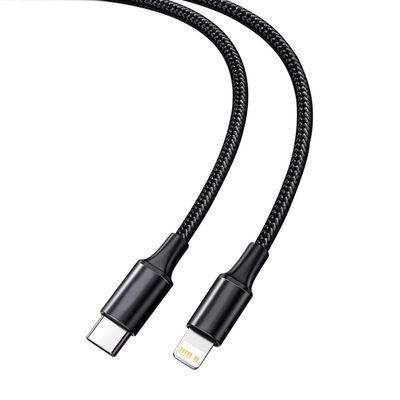 Cavo di carico veloce di USB di colore nero con velocità intrecciato di nylon di trasferimento della copertura 10Gbps