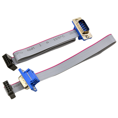 DB piano 9 Pin Male To Female Connector dell'assemblaggio cavi del nastro di lunghezza di 30cm