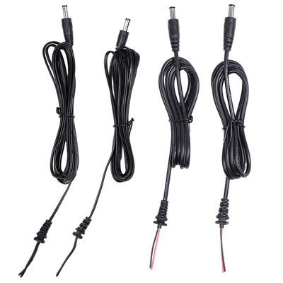 Assemblaggi cavi maschii e femminili di potere con dc di gommino di protezione barilotto Jack di 2.1mm x di 5.5mm