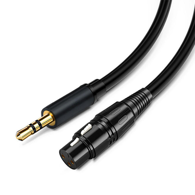 3,5 maschio su misura di Pin XLR di millimetro Jack Coiled Cable 7 alla femmina 3 Pin Xlr For Video Audio