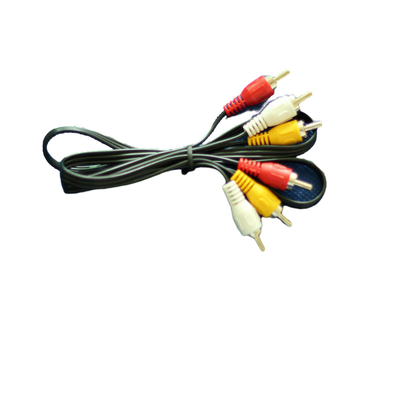 Dc bianco giallo rosso 3.5mm di colore dei video audio cavi del 1 tester per il videoregistratore della TV