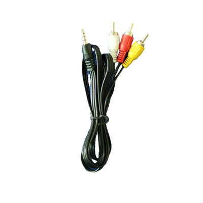 Dc bianco giallo rosso 3.5mm di colore dei video audio cavi del 1 tester per il videoregistratore della TV