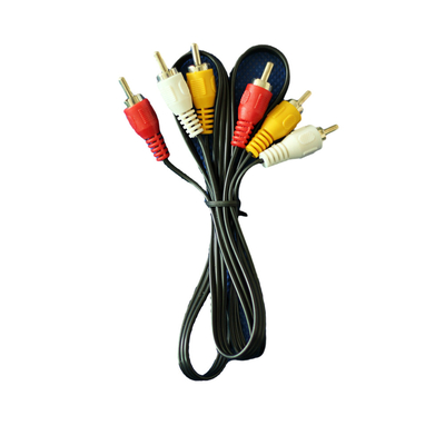 Dc bianco giallo rosso 3.5mm di colore dei video audio cavi del 1 tester per il videoregistratore della TV