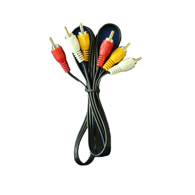 Dc bianco giallo rosso 3.5mm di colore dei video audio cavi del 1 tester per il videoregistratore della TV
