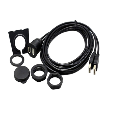 Cavo doppio impermeabile della porta USB USB2.0 1 metro per il motociclo dell'automobile
