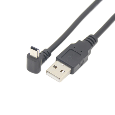 Cavo di dati di carico di USB del maschio di USB 2.0 Mini With Right Angle Connector