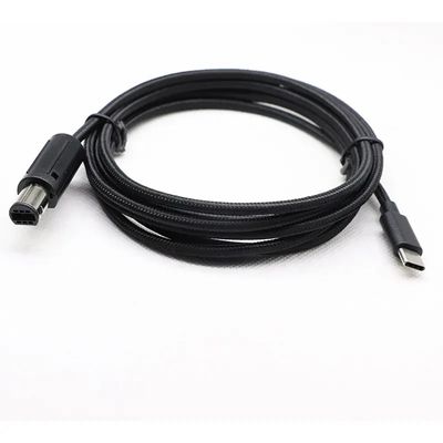 maschio di USB 2.0 di Cable Type C del regolatore di Gamecube intrecciato 2m al maschio 6pin
