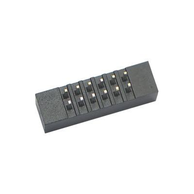 I connettori femminili ad angolo retto del circuito stampato si raddoppiano intestazione della scatola del passo di fila 1.27mm 2.54mm