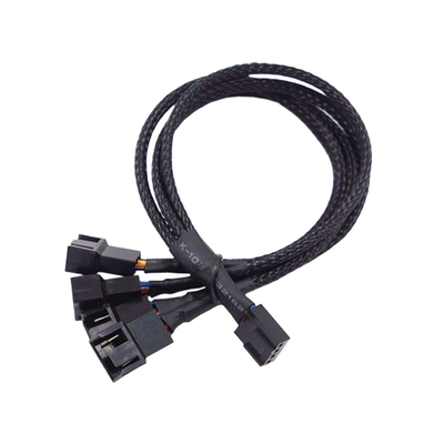 cablaggio del cavo schermato foglio di alluminio degli assemblaggi cavi del connettore di amp del passo di 2.54mm per il fan del PC