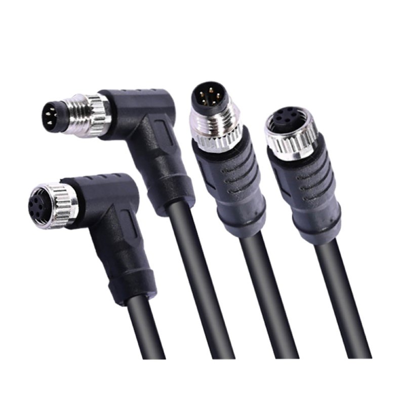 IP67 il connettore impermeabile del cavo M8 cabla 5 Pin Female Molding Shield il rivestimento di PVC che cabla il motorino elettrico della bici