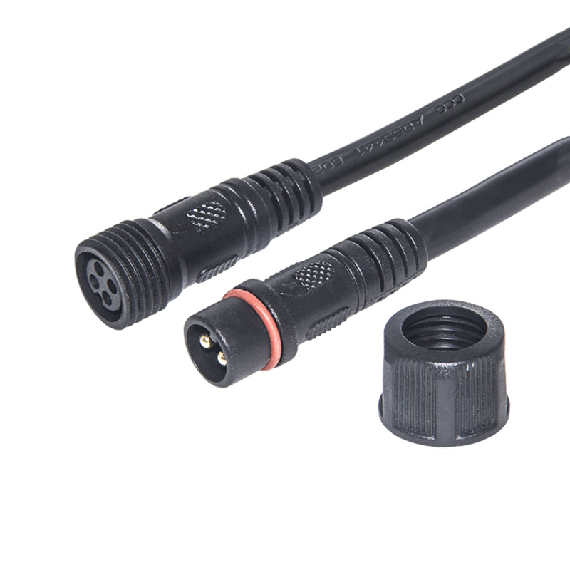 Maschio impermeabile nero del cavo elettrico di colore M14 M21 al rivestimento di PVC femminile