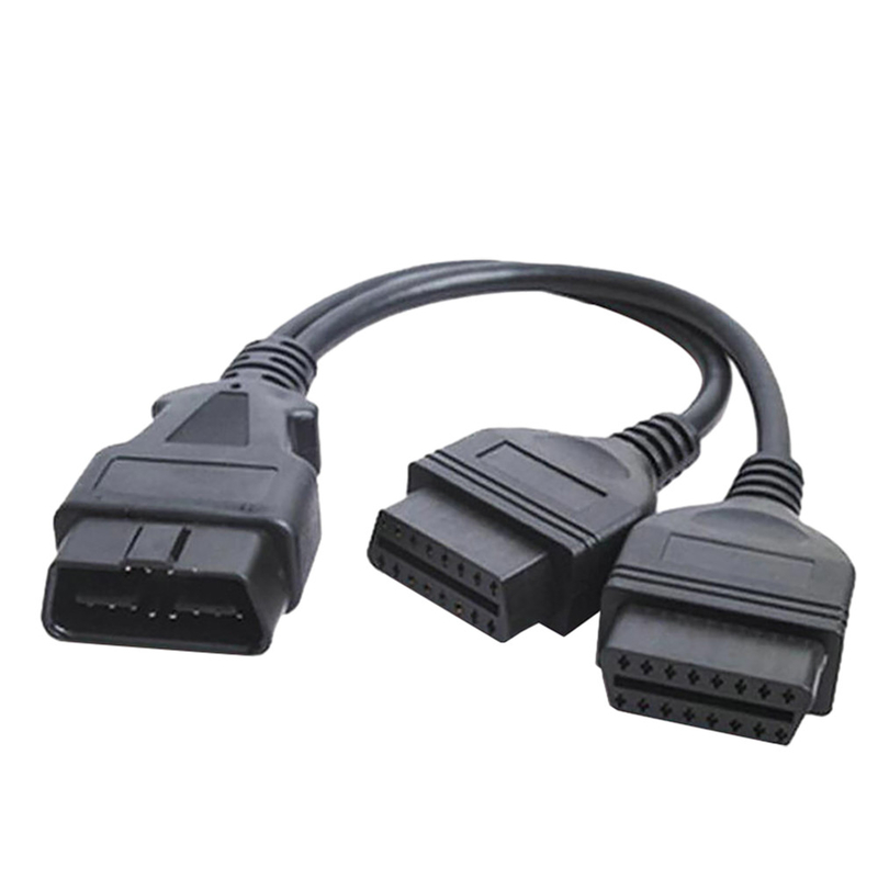 2 in 1 maschio del cablaggio 16pins del cavo dell'automobile di Overmolded al tipo femminile del separatore di 2 Y
