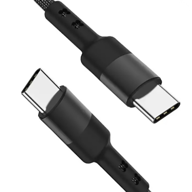 colore nero intrecciato di nylon del cavo di USB C di lunghezza di 3Ft per la compressa del computer portatile
