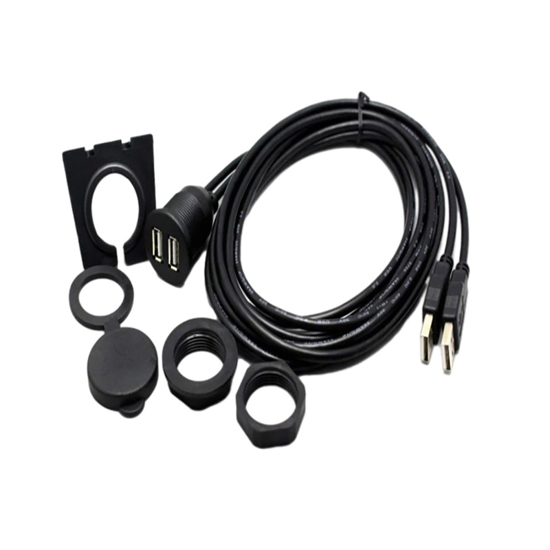 Cavo doppio impermeabile della porta USB USB2.0 1 metro per il motociclo dell'automobile