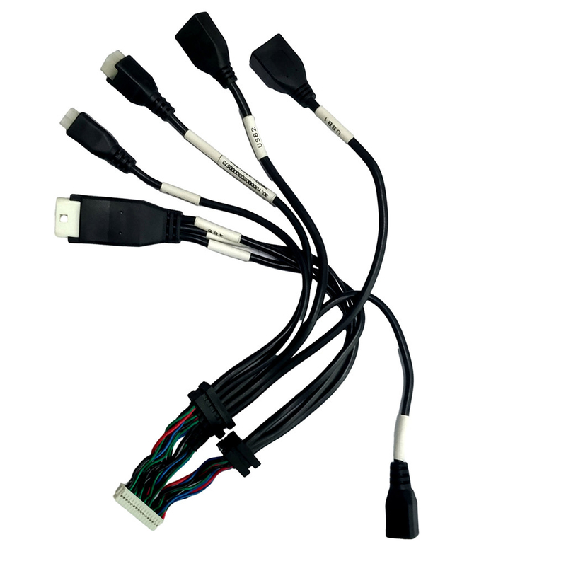 Alloggio della piegatura del cavo dell'assemblaggio cavi JST PH2.0 di Overmolding dell'alloggio di ATX alla femmina USB2.0