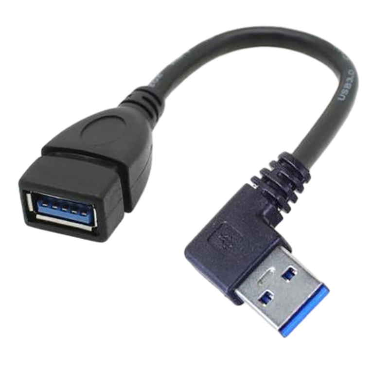cavo di dati di carico di 2.4A USB, destra SU giù il cavo di alimentazione elettrica sinistro di estensione di angolo
