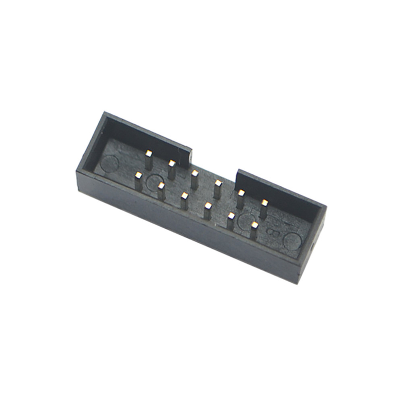 I connettori femminili ad angolo retto del circuito stampato si raddoppiano intestazione della scatola del passo di fila 1.27mm 2.54mm